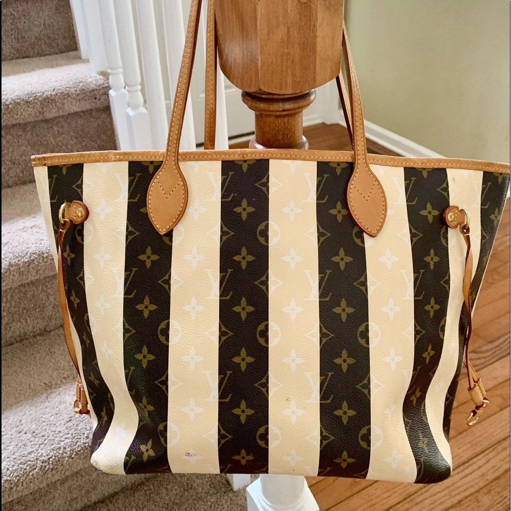 Louis Vuitton Monogram Neverful striped